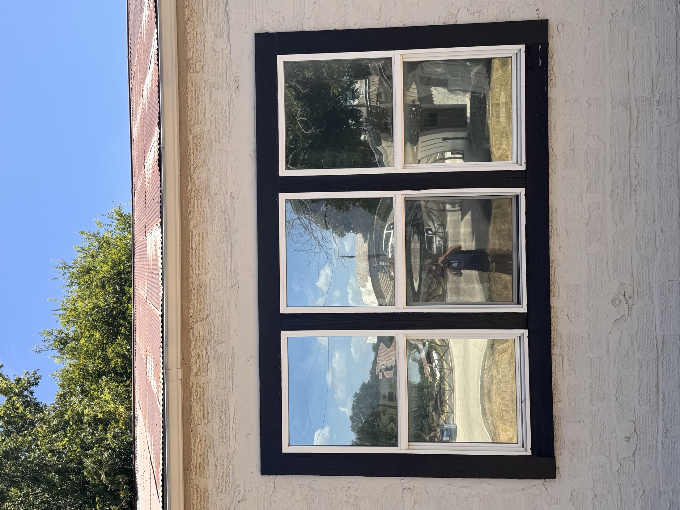 Finished exterior window tinting project